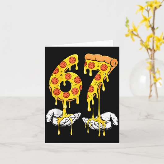 67 Zza Meme Funny Zza Lover  Karte (Gelbe Blume)