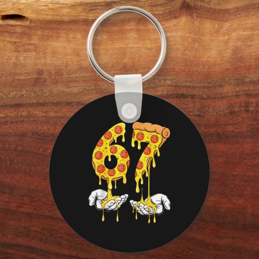 67 Zza Meme Funny Zza Lover  Schlüsselanhänger (Vorderseite)