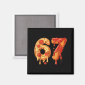 67 Zza Meme Lustig Six Seven Gen Alpha Slang Kinde Magnet (Vorderseite/Rückseite)