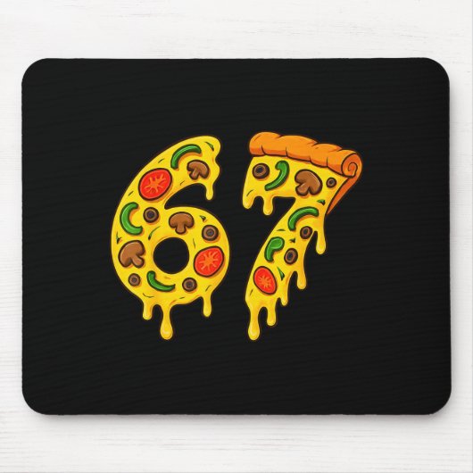 67 Zza Meme Lustig Six Seven Gen Alpha Slang Kinde Mousepad (Vorne)