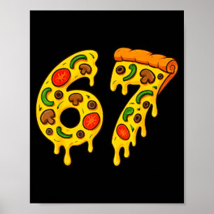 67 Zza Meme Lustig Six Seven Gen Alpha Slang Kinde Poster