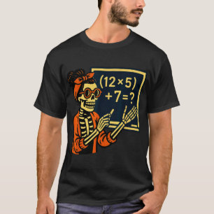 67eacher Halloween-Skelett Si Seven Meme Gehirnver T-Shirt