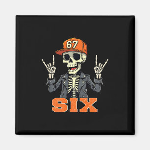 67endy Skelett – 67 Six Seven Halloween 6 Lang Lan Magnet