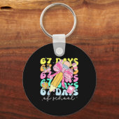 67th Day Of School 67 Days Pencil Coquette Bow Mem Schlüsselanhänger (Vorderseite)