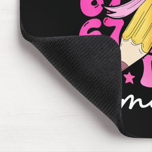 67th Day Of School 67 Days Smarter Coquette Bow Si Mousepad (Ecke)