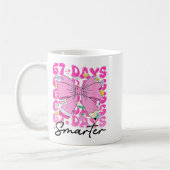 67th Day Of School 67 Days Smarter Coquette Bow Te Kaffeetasse (Links)