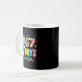 67th Day Of School 67 Days Smarter Coquette Bow Te Kaffeetasse (Vorderseite Links)