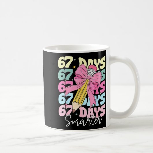 67th Day Of School 67 Days Smarter Coquette Bow Te Kaffeetasse (Rechts)
