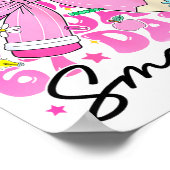 67th Day Of School 67 Days Smarter Coquette Bow Te Poster (Ecke)