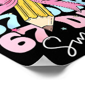 67th Day Of School 67 Days Smarter Coquette Bow Te Poster (Ecke)