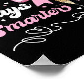 67th Day Of School 67 Days Smarter Coquette Bow Te Poster (Ecke)