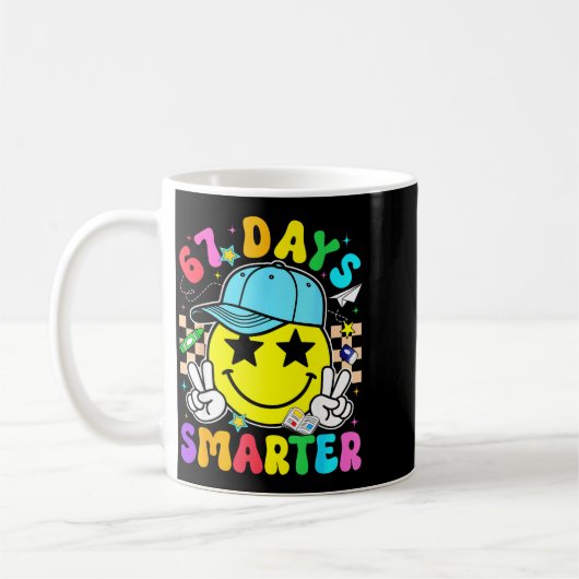 67th Day Of School 67 Days Smarter Teacher Boy Gir Kaffeetasse (Links)