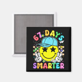 67th Day Of School 67 Days Smarter Teacher Boy Gir Magnet (Vorderseite/Rückseite)
