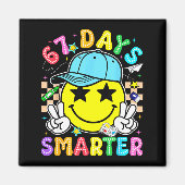67th Day Of School 67 Days Smarter Teacher Boy Gir Magnet (Vorne)