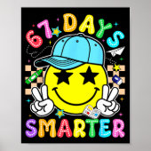 67th Day Of School 67 Days Smarter Teacher Boy Gir Poster (Vorne)