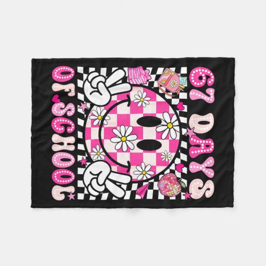 67th Day Of School 67 Days Smarter Teacher Girl Wo Fleecedecke (Vorderseite (Horizontal))