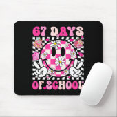 67th Day Of School 67 Days Smarter Teacher Girl Wo Mousepad (Mit Mouse)