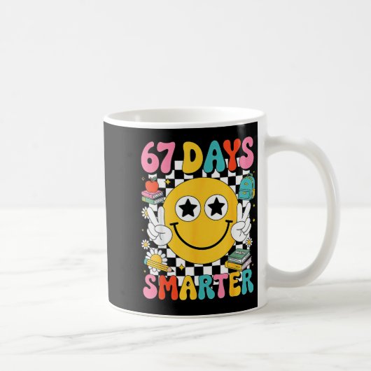 67th Day Of School 67 Days Smarter Teacher  Kaffeetasse (Rechts)