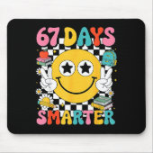 67th Day Of School 67 Days Smarter Teacher Mousepad (Vorne)