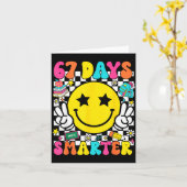 67th Day Of School 67 Days Smarter Teacher Student Karte (Gelbe Blume)