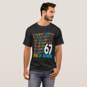 67th Day Of School 67 Math Numbers Teacher Kids 67 T-Shirt (Vorne ganz)