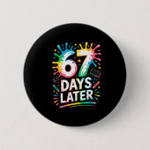 67th Day Of School 67 Meme Teacher Student 67 Days Button (Vorderseite)