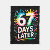 67th Day Of School 67 Meme Teacher Student 67 Days Fleecedecke (Vorderseite)
