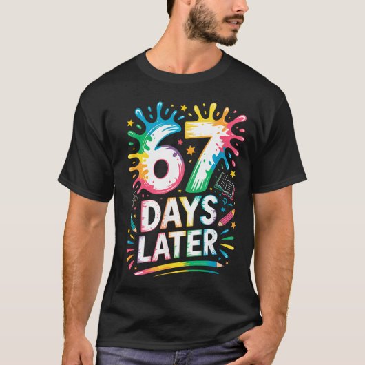 67th Day Of School 67 Meme Teacher Student 67 Days T-Shirt (Vorderseite)