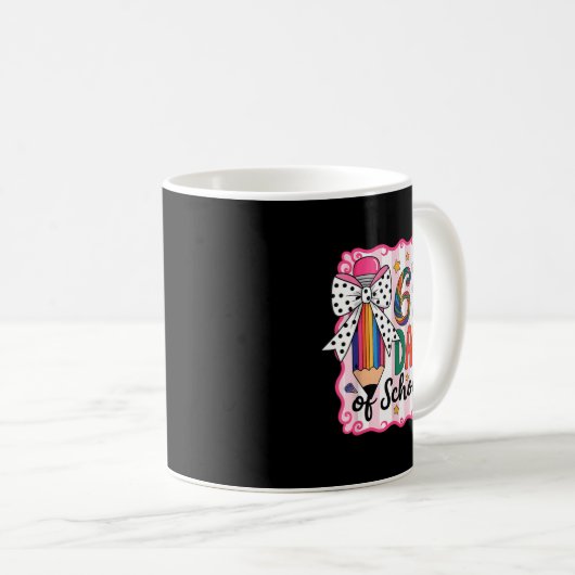 67th Day Of School 67 Six Seven Math Teacher  Kaffeetasse (VorderseiteRechts)