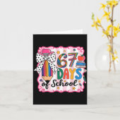 67th Day Of School 67 Six Seven Math Teacher Karte (Gelbe Blume)