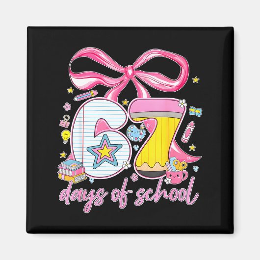 67th Day Of School 67 Six Seven Math Teacher Kids Magnet (Vorne)