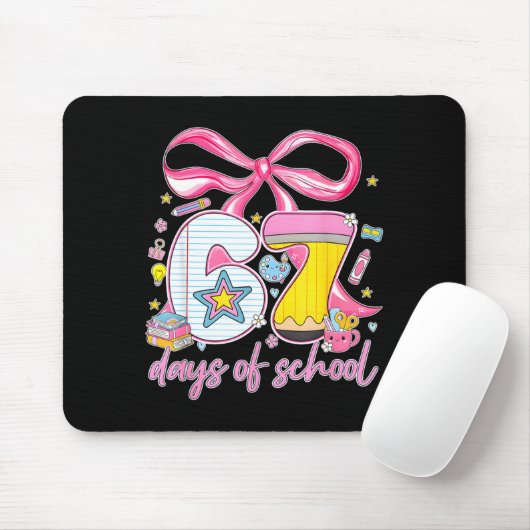 67th Day Of School 67 Six Seven Math Teacher Kids Mousepad (Mit Mouse)