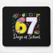 67th Day Of School 67 Six Seven Math Teacher Kids Mousepad (Vorne)
