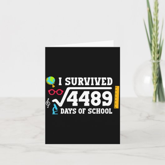 67th Day Of School 67 Square Root 4489 Six Seven B Karte (Vorderseite)