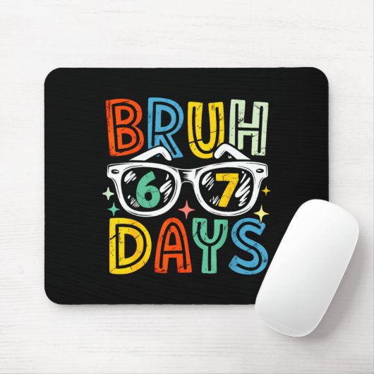 67th Day Of School Bruh 67 Days Of School Sungles Mousepad (Mit Mouse)