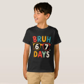 67th Day Of School Bruh Kids Celebration Design T-Shirt (Vorne ganz)