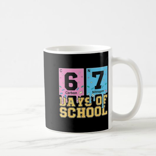 67th Day Of School Chemical Eements Teacher Boy Gi Kaffeetasse (Rechts)
