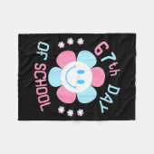 67th Day Of School Funny 100th Of School Students  Fleecedecke (Vorderseite (Horizontal))