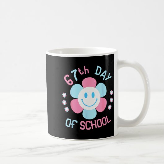 67th Day Of School Funny 100th Of School Students Kaffeetasse (Rechts)