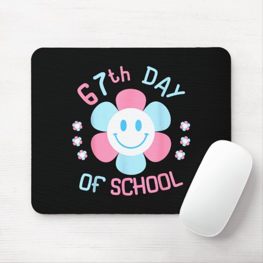 67th Day Of School Funny 100th Of School Students Mousepad (Mit Mouse)