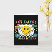67th Day Of School Funny 67 Days Smarter Teacher B Karte (Gelbe Blume)
