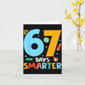 67th Day Of School Funny 67 Days Smarter Teacher B Karte (Gelbe Blume)