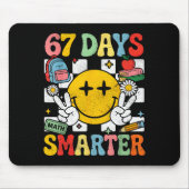 67th Day Of School Funny 67 Days Smarter Teacher B Mousepad (Vorne)