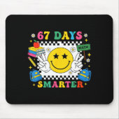 67th Day Of School Funny 67 Days Smarter Teacher B Mousepad (Vorne)