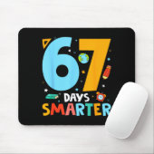 67th Day Of School Funny 67 Days Smarter Teacher B Mousepad (Mit Mouse)