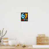 67th Day Of School Funny 67 Days Smarter Teacher B Poster (Küche)