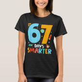 67th Day Of School Funny 67 Days Smarter Teacher B T-Shirt (Vorderseite)