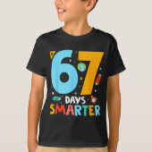 67th Day Of School Funny 67 Days Smarter Teacher B T-Shirt (Vorderseite)