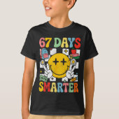67th Day Of School Funny 67 Days Smarter Teacher B T-Shirt (Vorderseite)