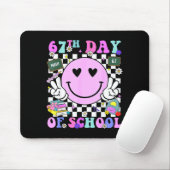 67th Day Of School Funny 6 7 Teachers Students Mem Mousepad (Mit Mouse)
